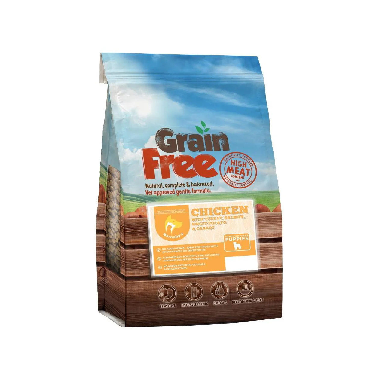 Barnaby's Puppy Grain Free Chicken with Turkey, Salmon, Sweet Potato & Carrots 12kg