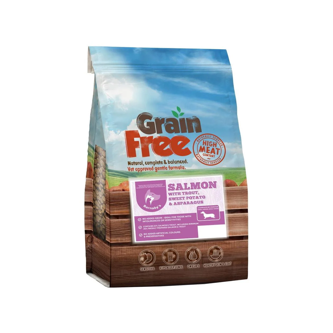 Barnaby's Small Breed Grain Free Salmon with Trout, Sweet Potato & Asparagus 6kg