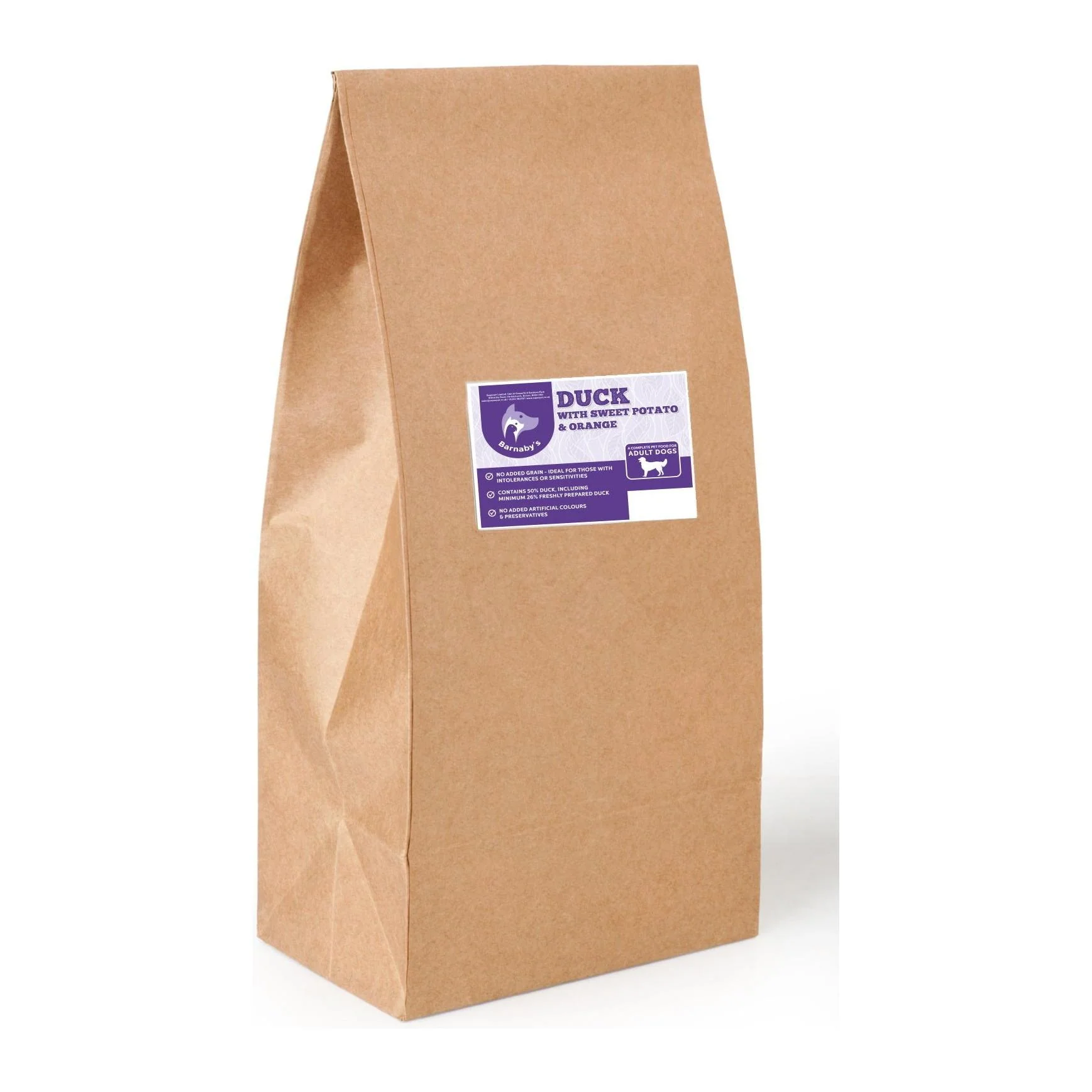 Barnaby's Working Dog Grain Free Duck with Sweet Potato & Orange 15kg - VAT FREE