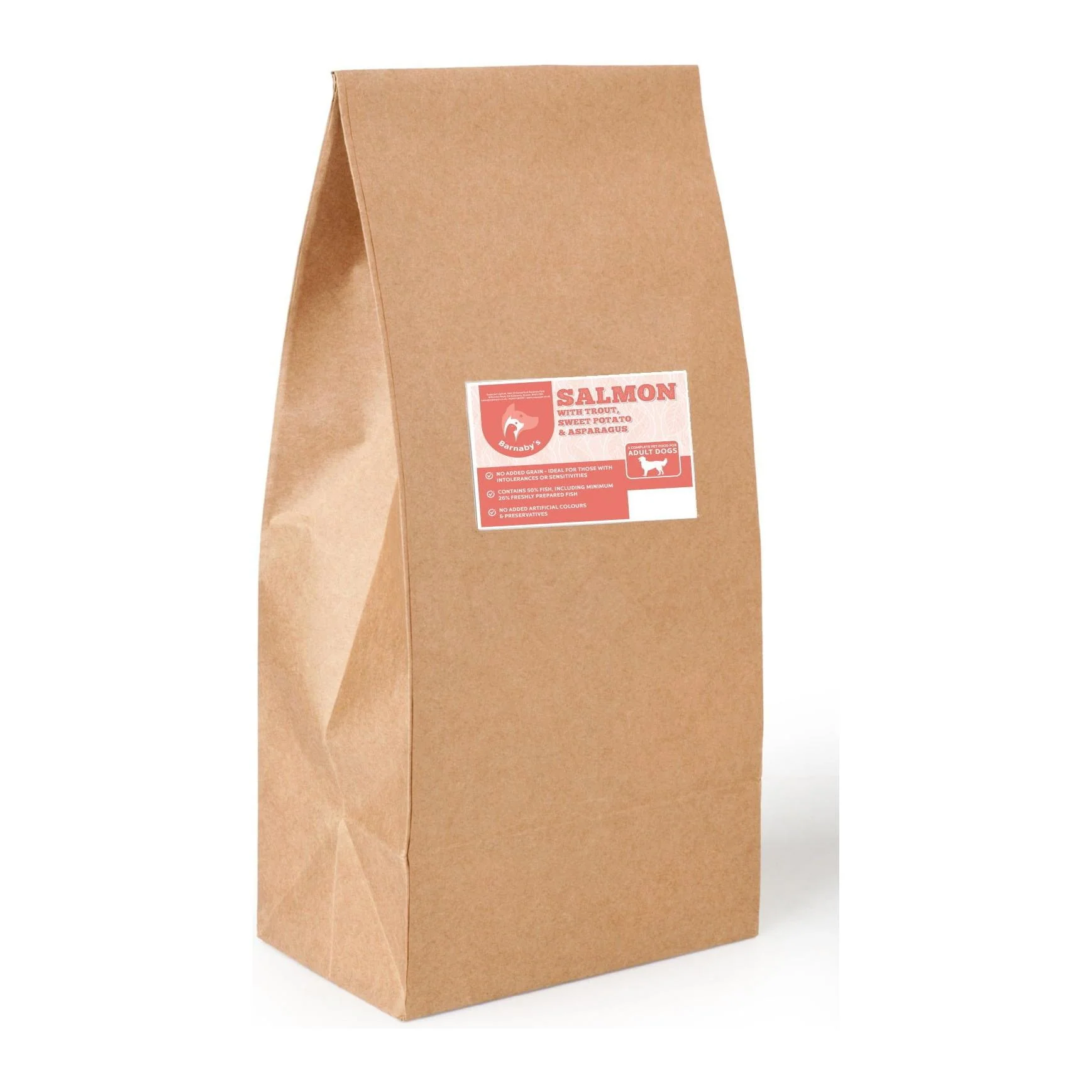 Barnaby's Working Dog Grain Free Salmon with Trout, Sweet Potato & Asparagus 15kg - VAT FREE