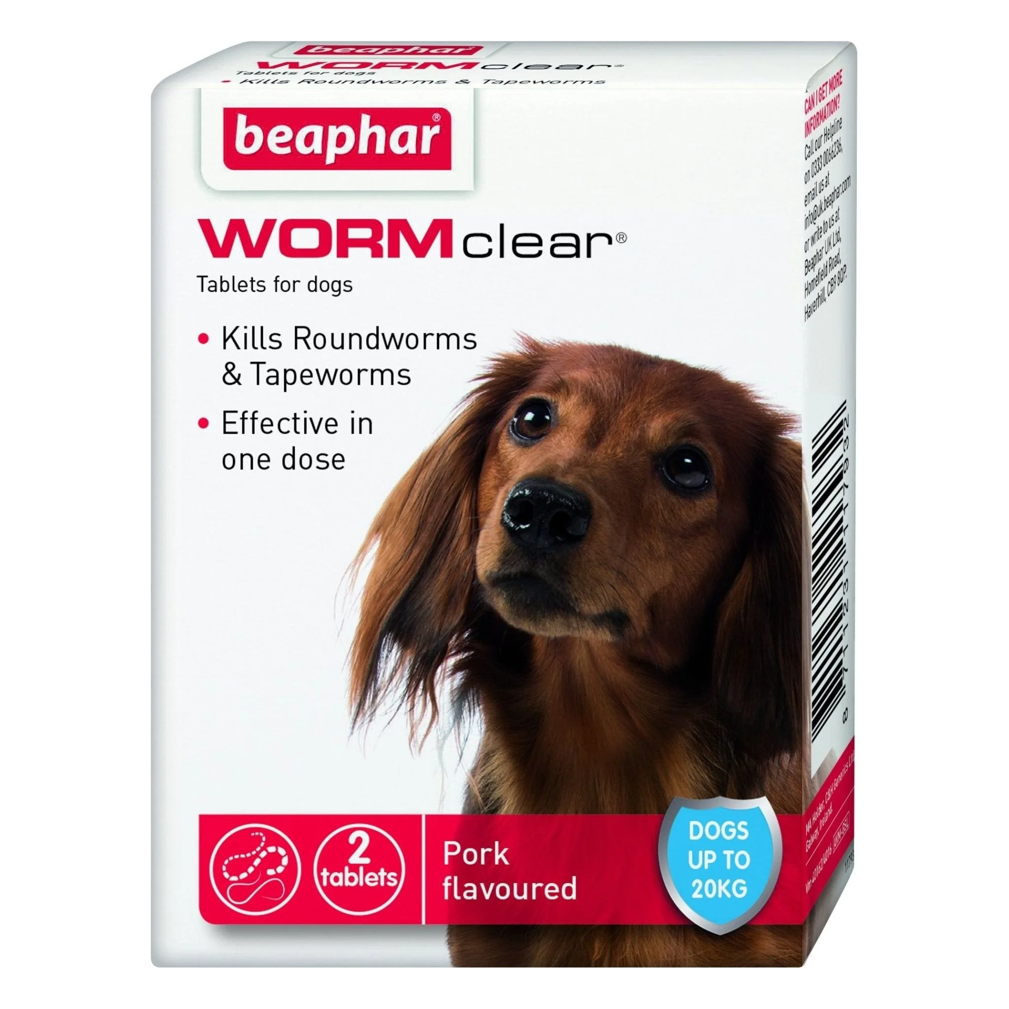 Beaphar WORMclear Dogs to 20kg 2 tab