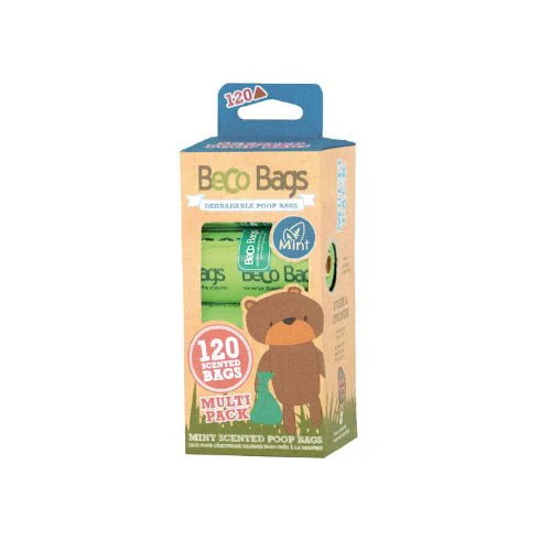 Beco Degradable Poop Bags Mint Scented, 120 Bags - Image 2