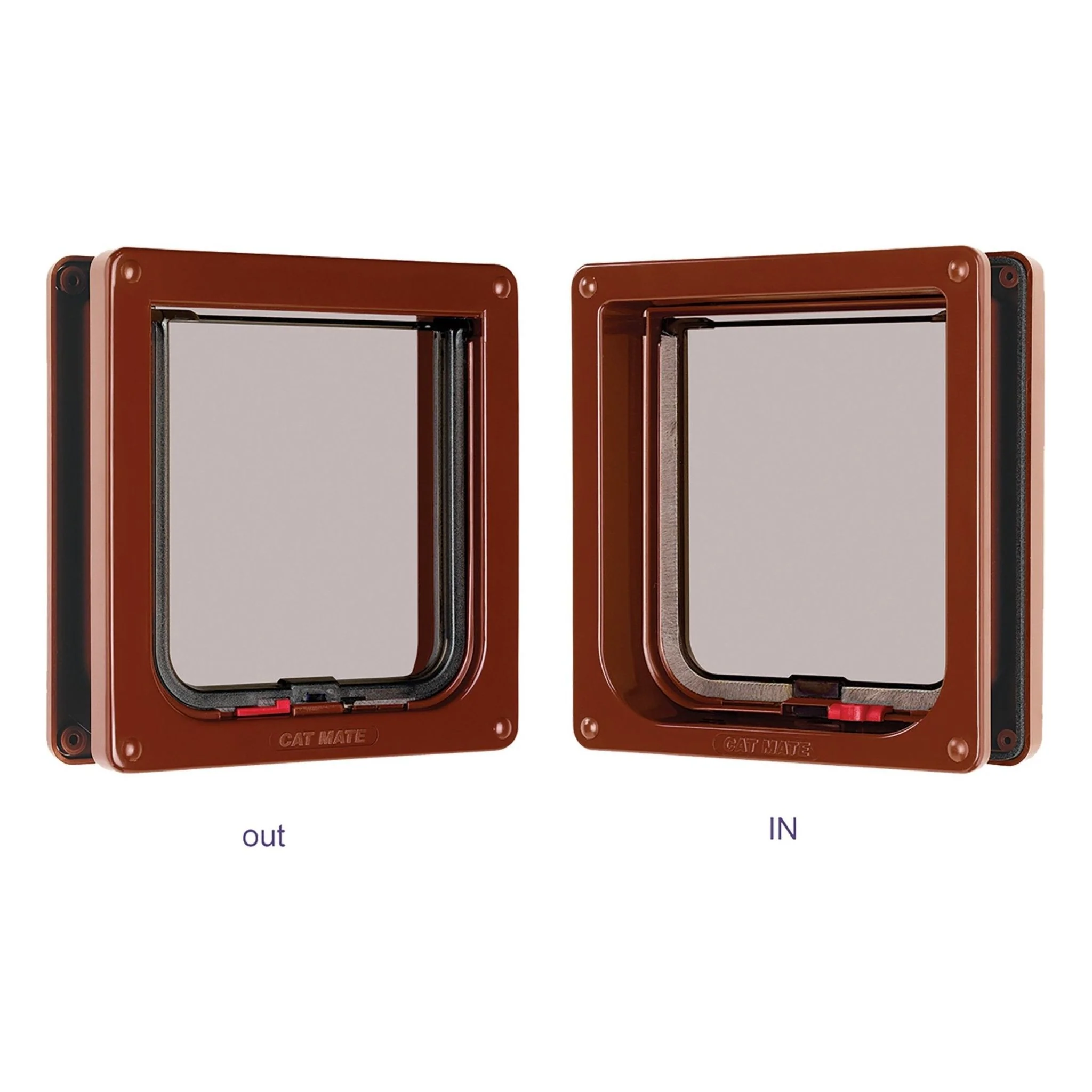 Cat Mate Lockable Cat Flap with Door Liner 234B Brown