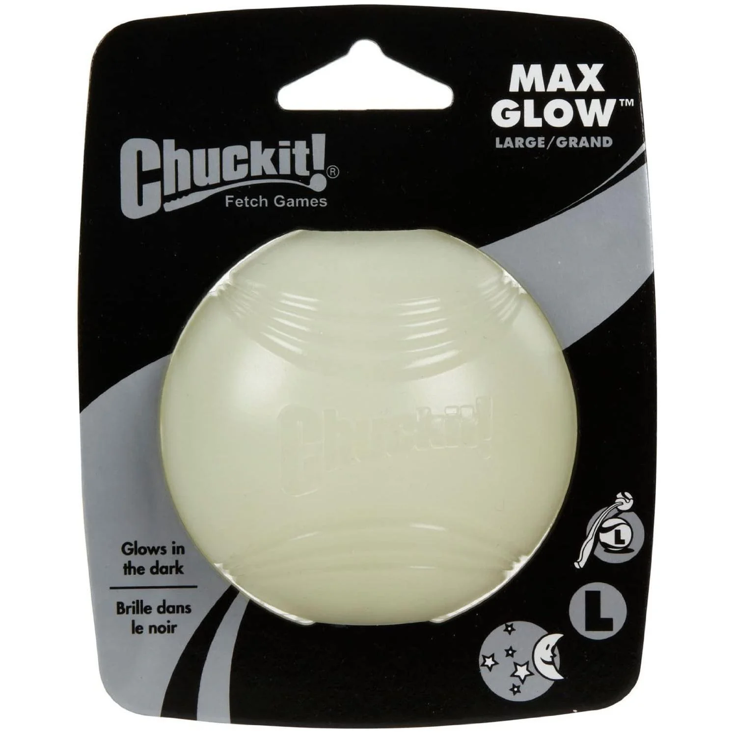 Chuckit Max Glow Ball 1 Pack Large 7.3cm
