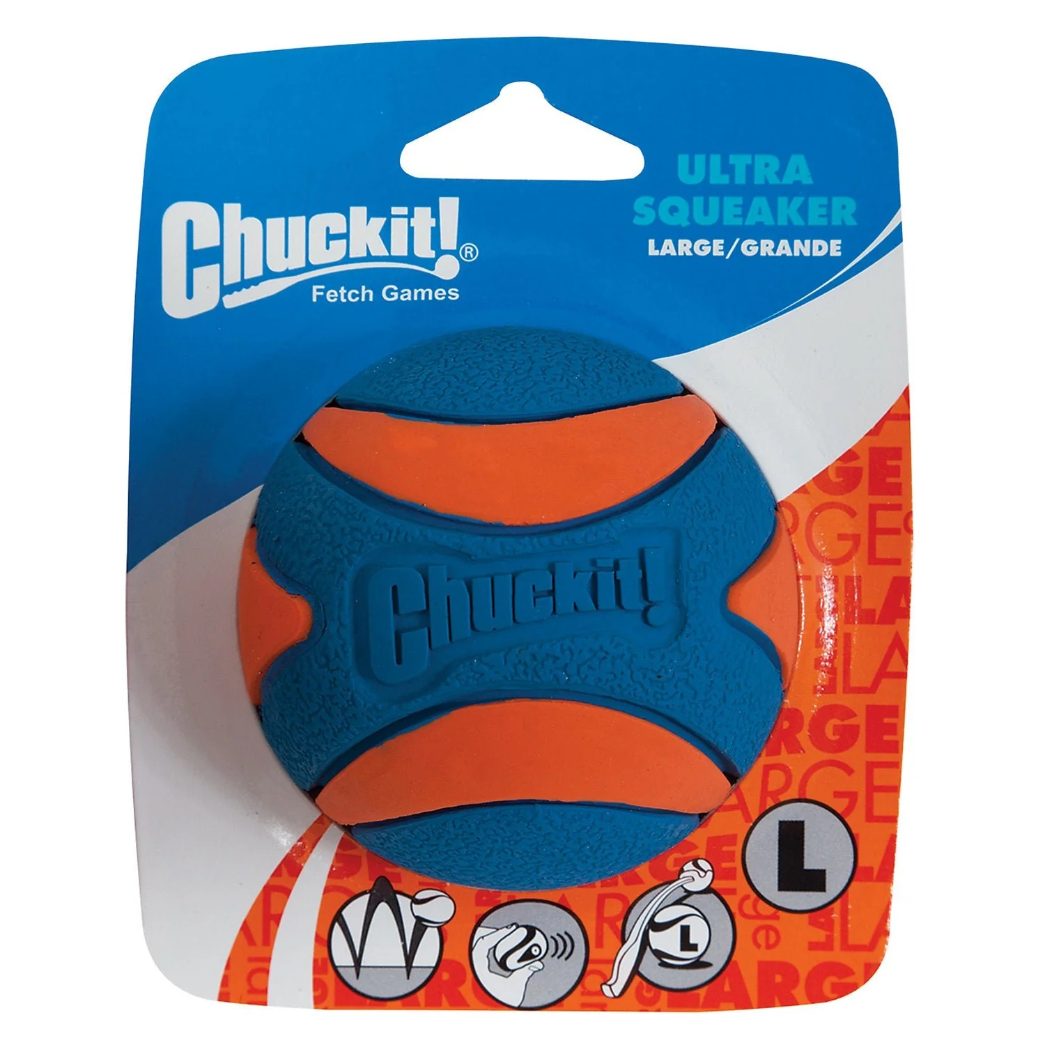 Chuckit Ultra Squeaker Ball 1 Pack Large 7.3cm