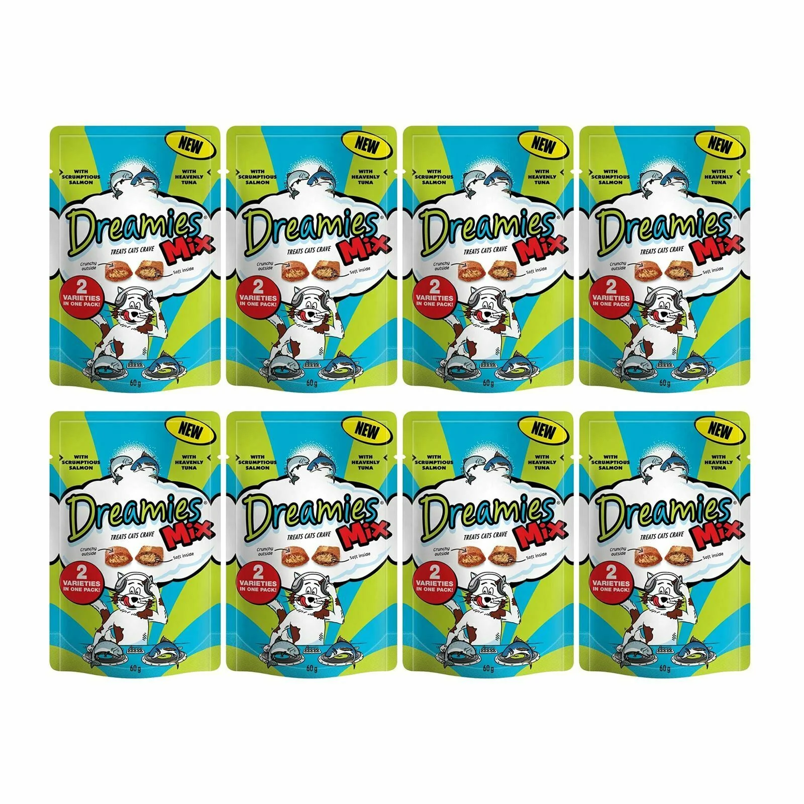 Dreamies Mix Salmon & Tuna - 8 x 60g