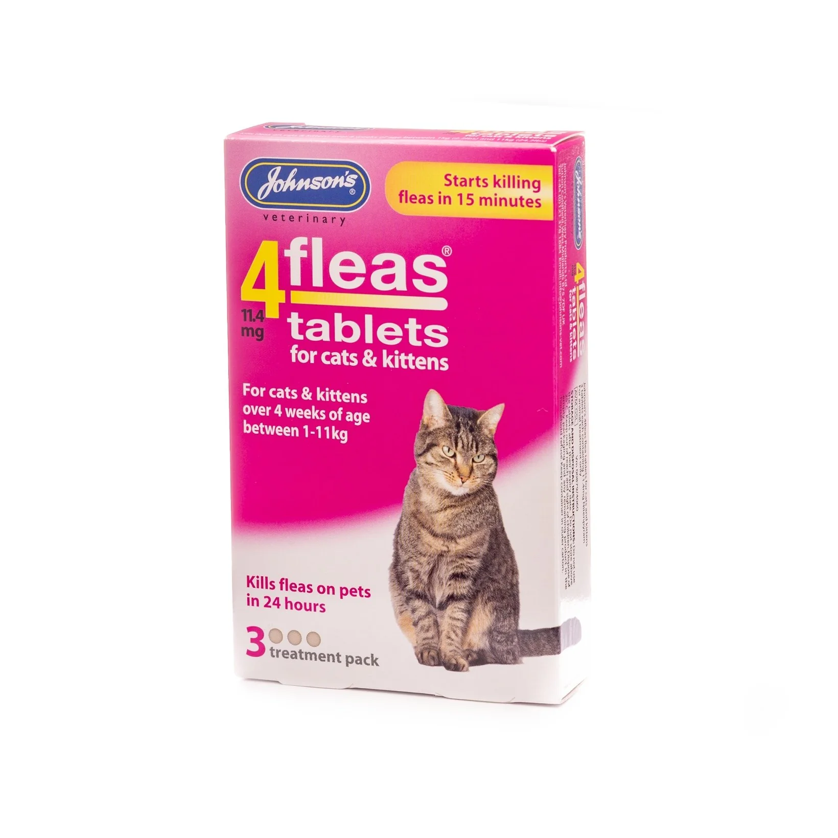 Johnsons 4fleas Tablets for Cats & Kittens - 3 Tablets - Image 4