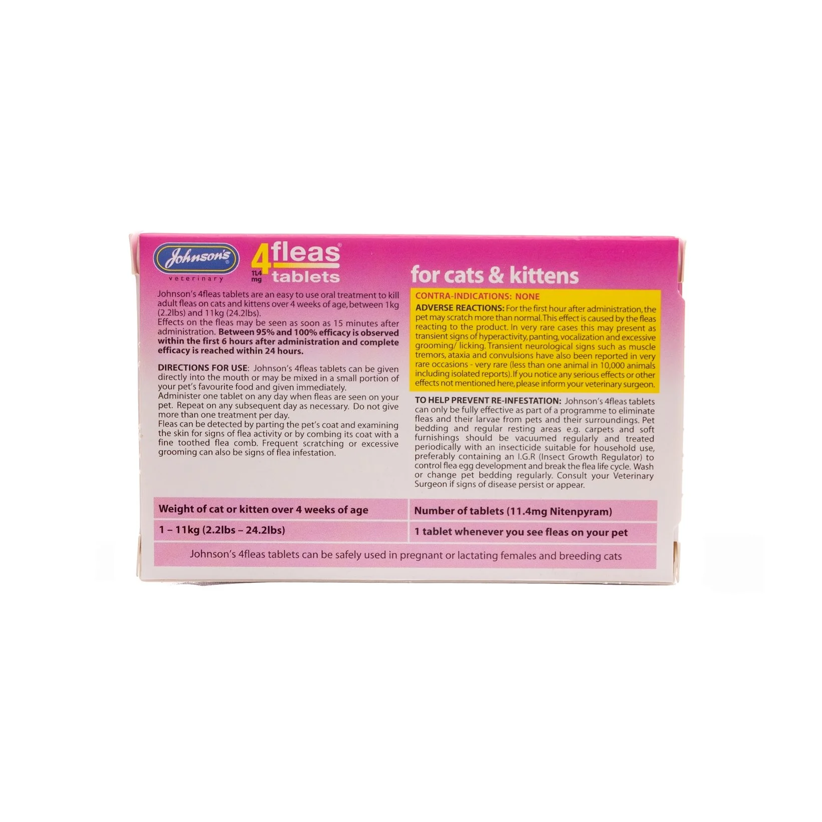 Johnsons 4fleas Tablets for Cats & Kittens - 6 Tablets - Image 2