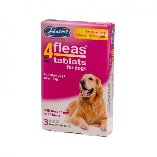 Johnsons 4fleas Tablets for Large Dogs, over 11kg - 3 Tablets - Image 4