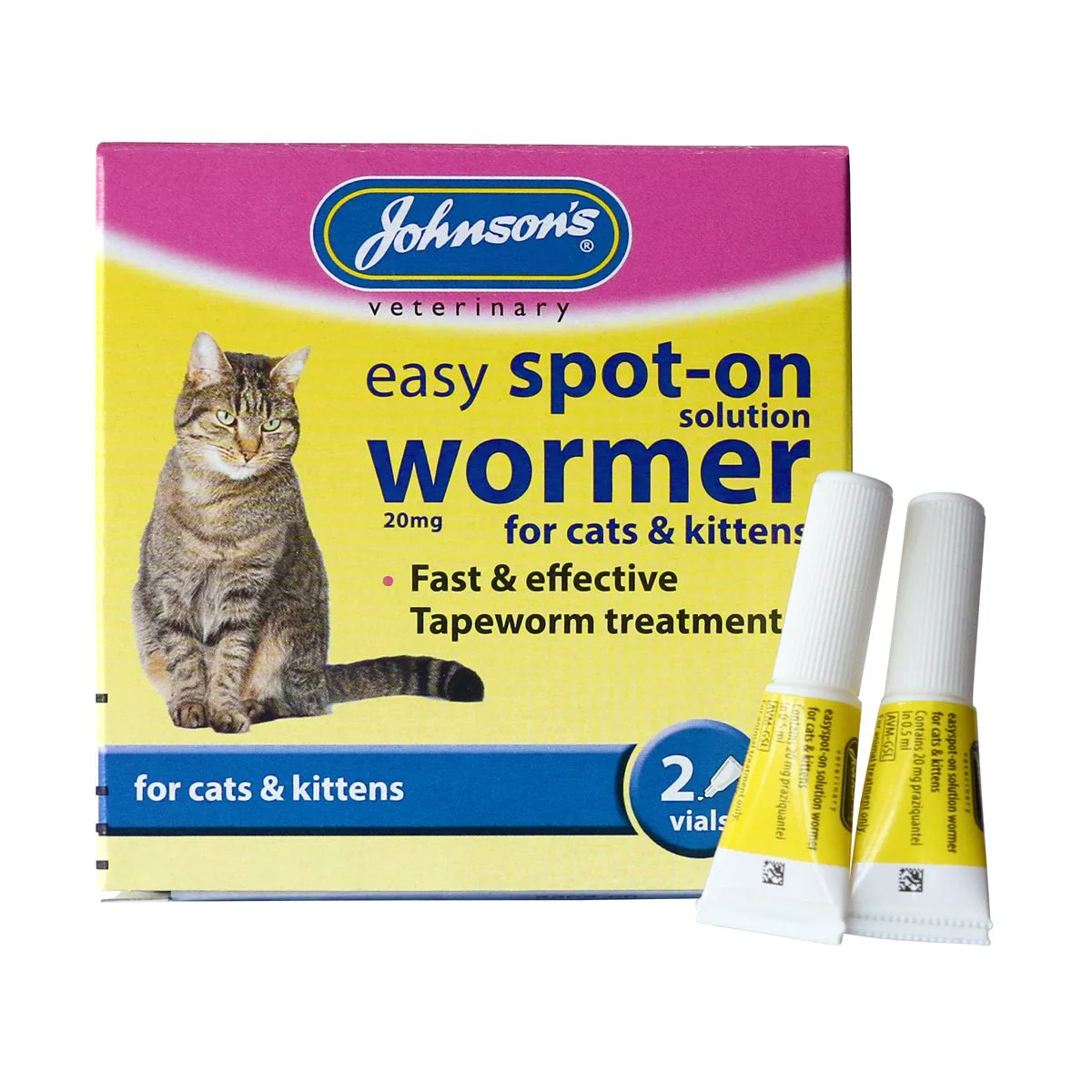 Johnsons Easy Spot-On Wormer for Cats & Kittens, 2 Vials - Image 4