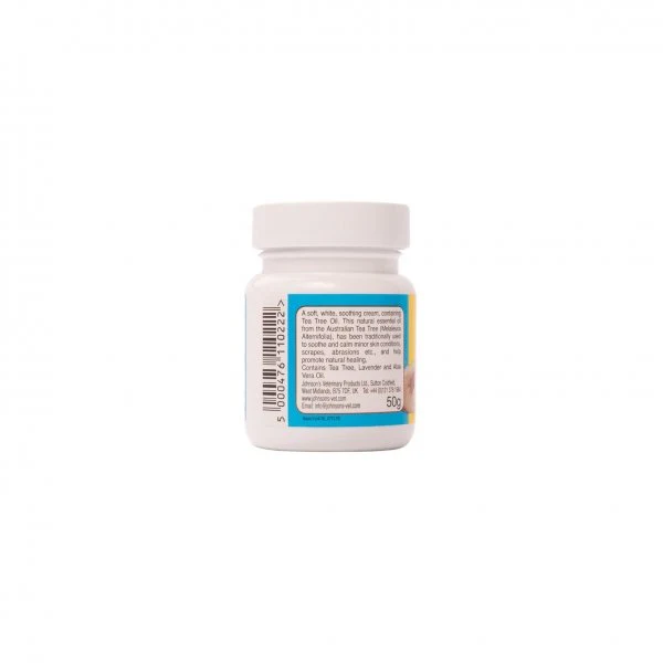 Johnsons Tea Tree Skin Cream for Small Animals 50g - Image 2