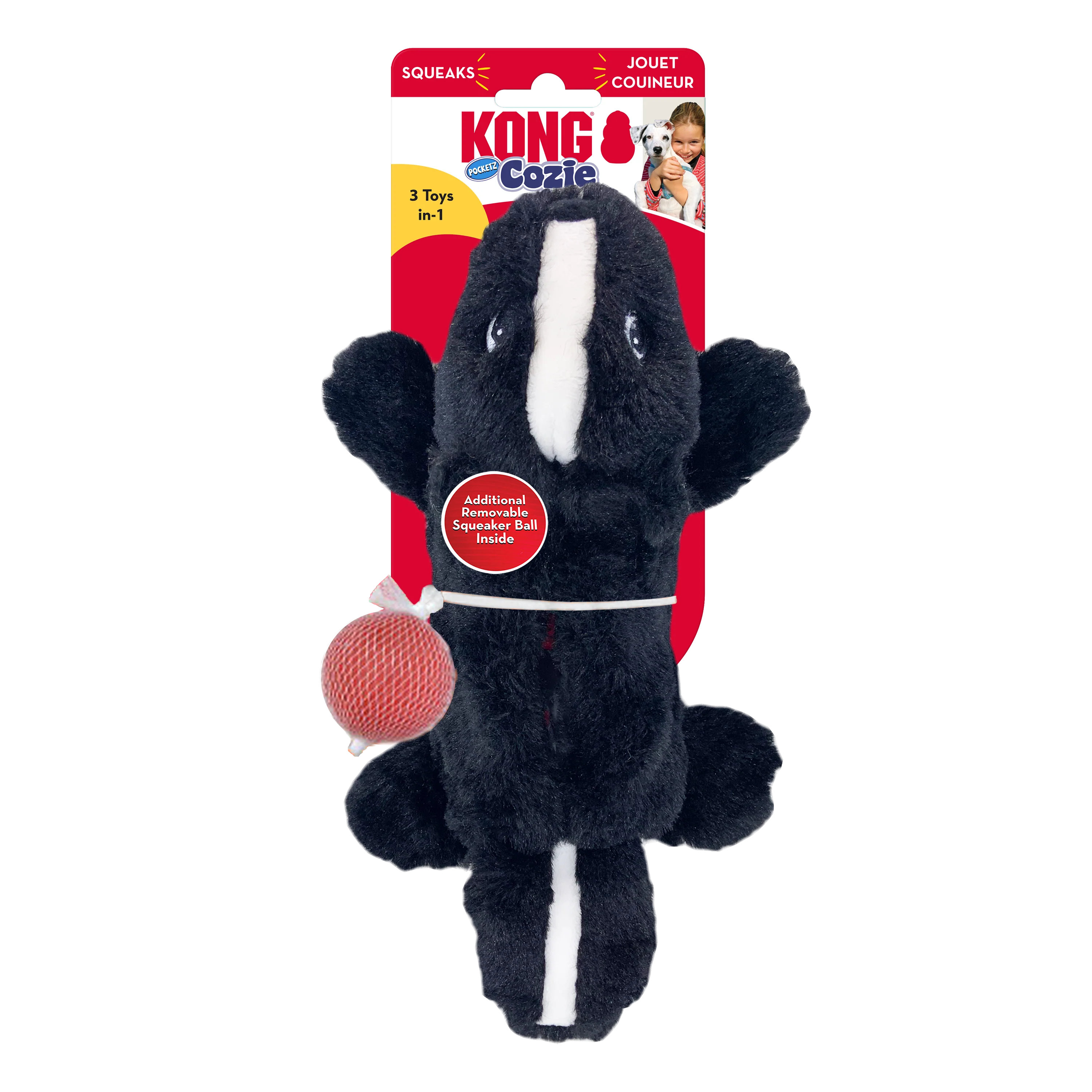 KONG Cozie Pocketz Skunk Small