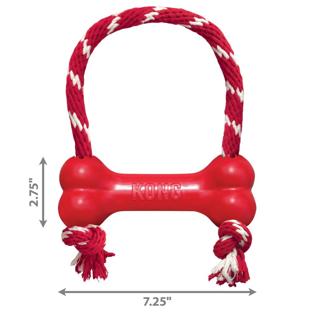 KONG Goodie Bone With Rope Medium - Image 4
