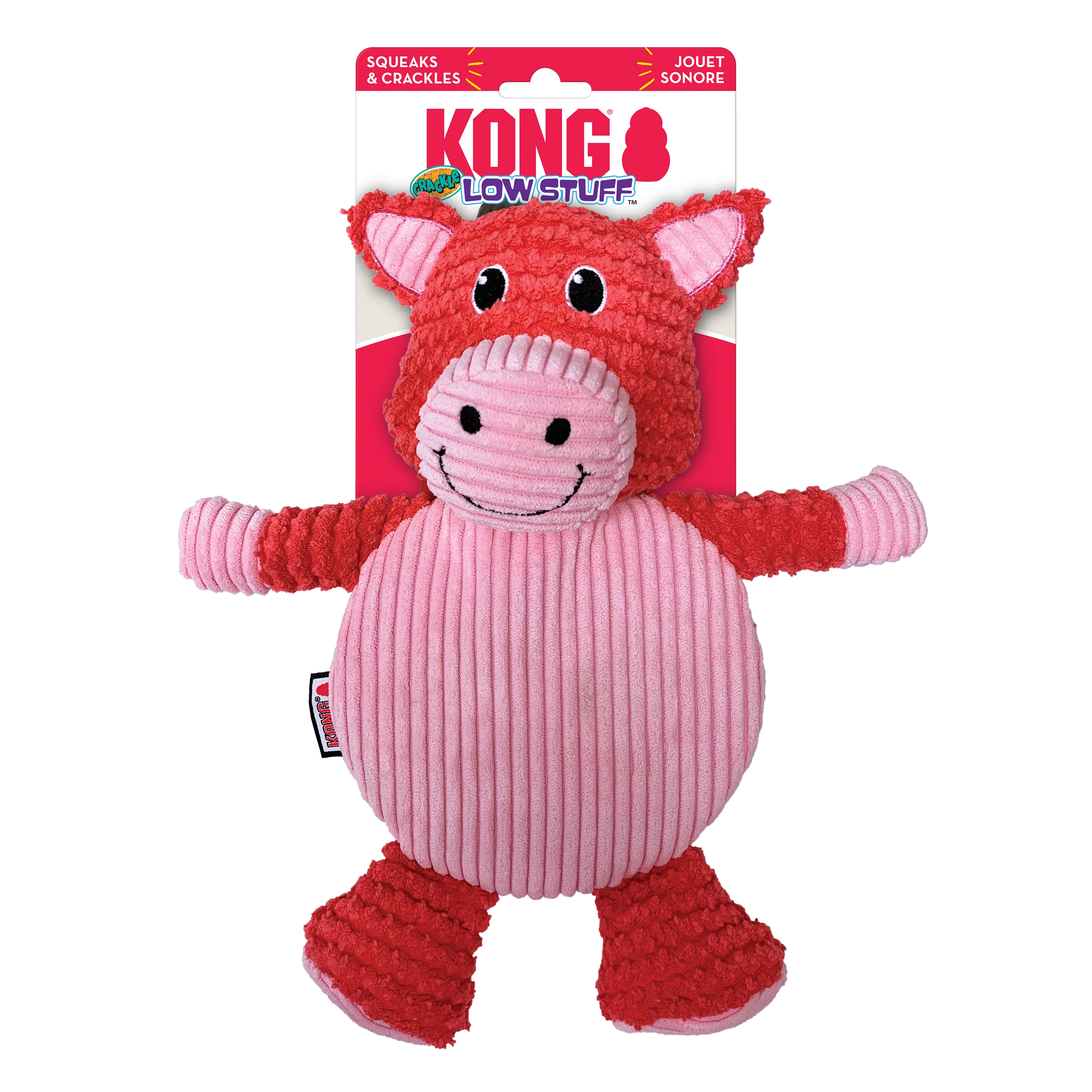 KONG Low Stuff Crackle Tummiez Pig Large