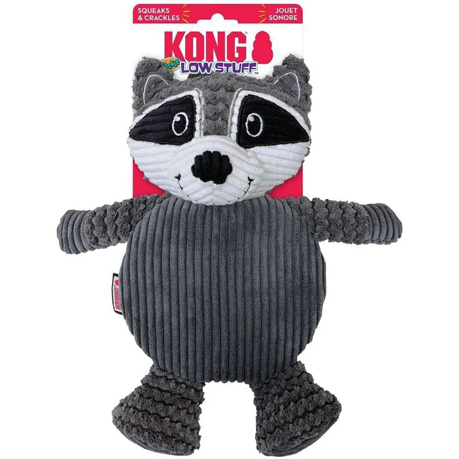 KONG Low Stuff Crackle Tummiez Raccoon Large