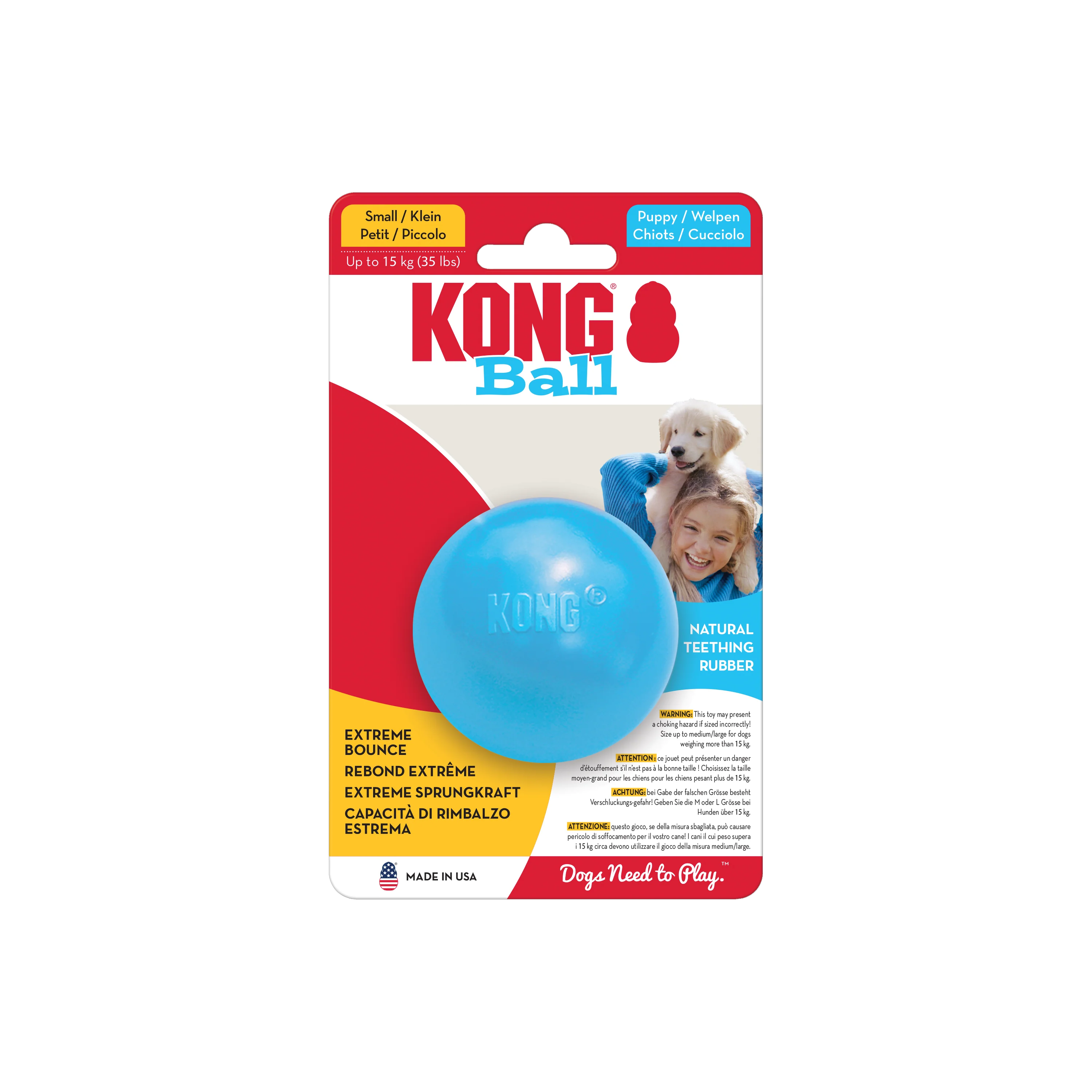 KONG Puppy Ball With Hole Small
