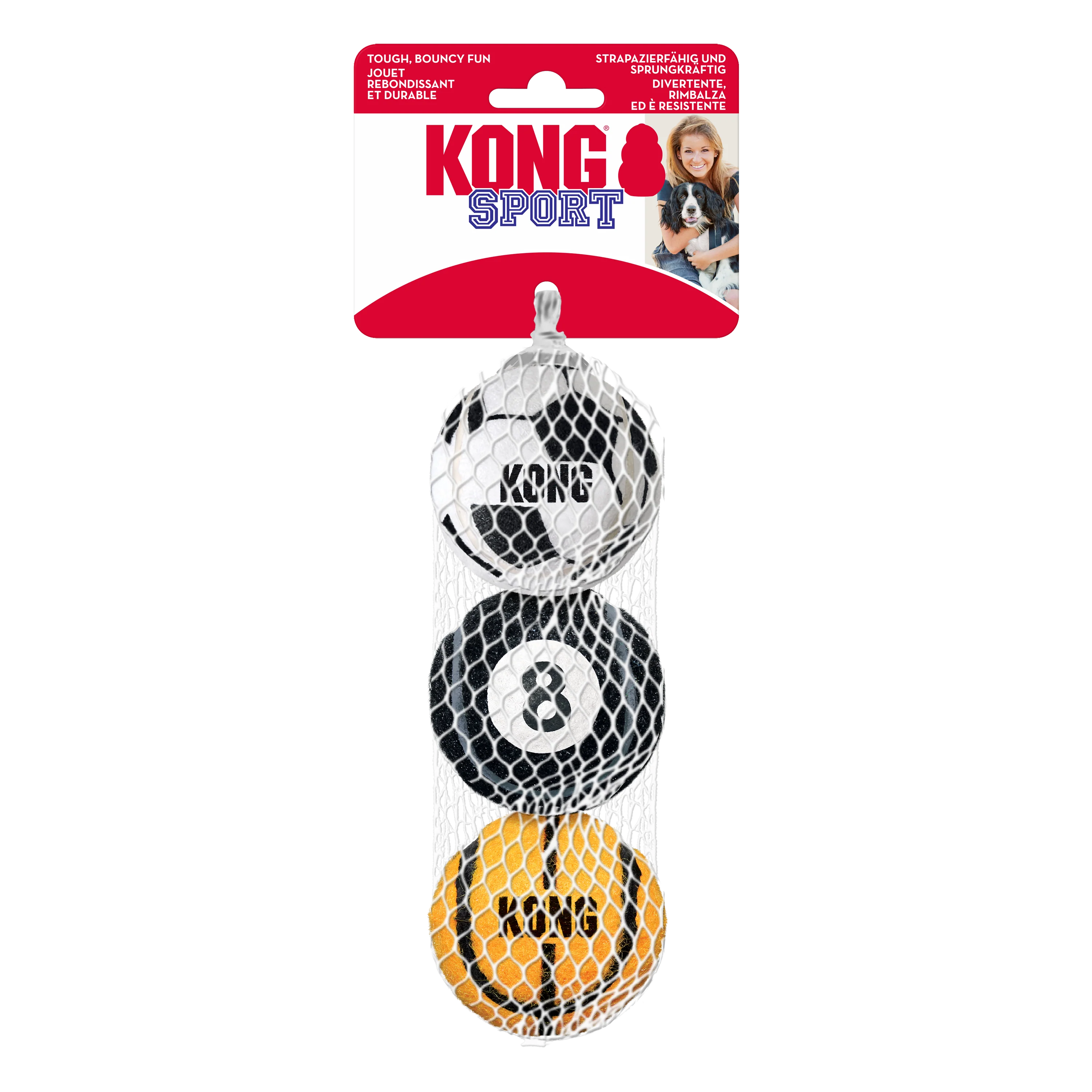 KONG Sport Balls Assorted Medium (3-Pack)