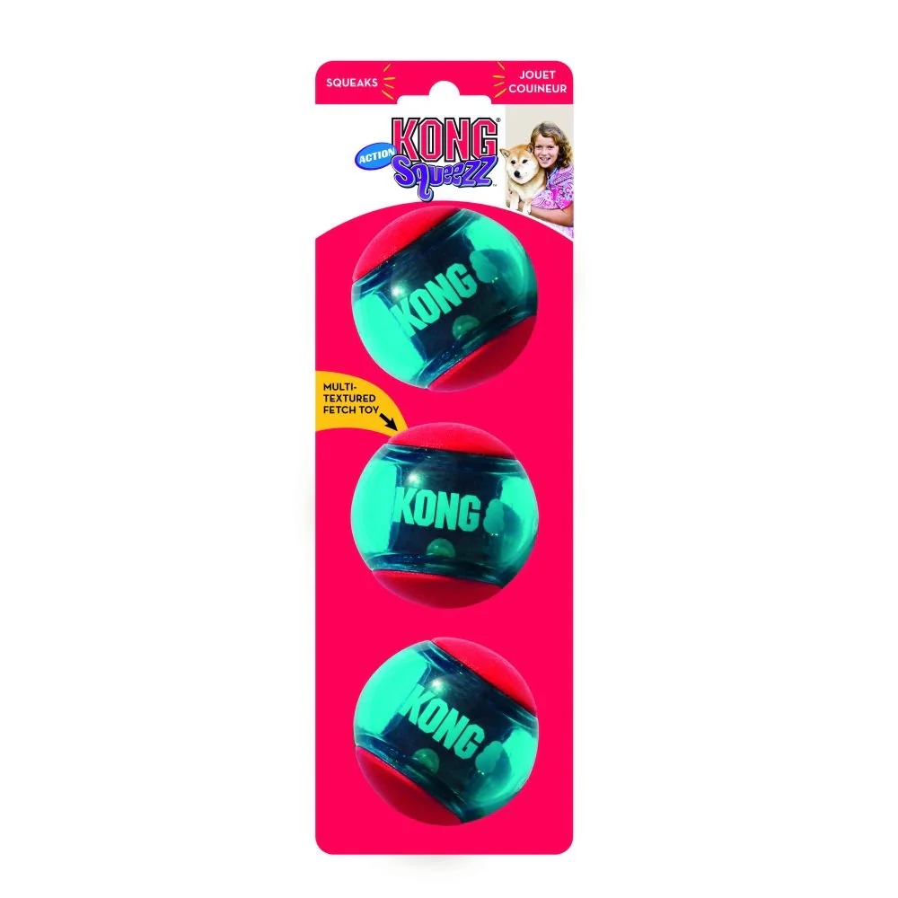 KONG Squeezz Action Ball Red Medium