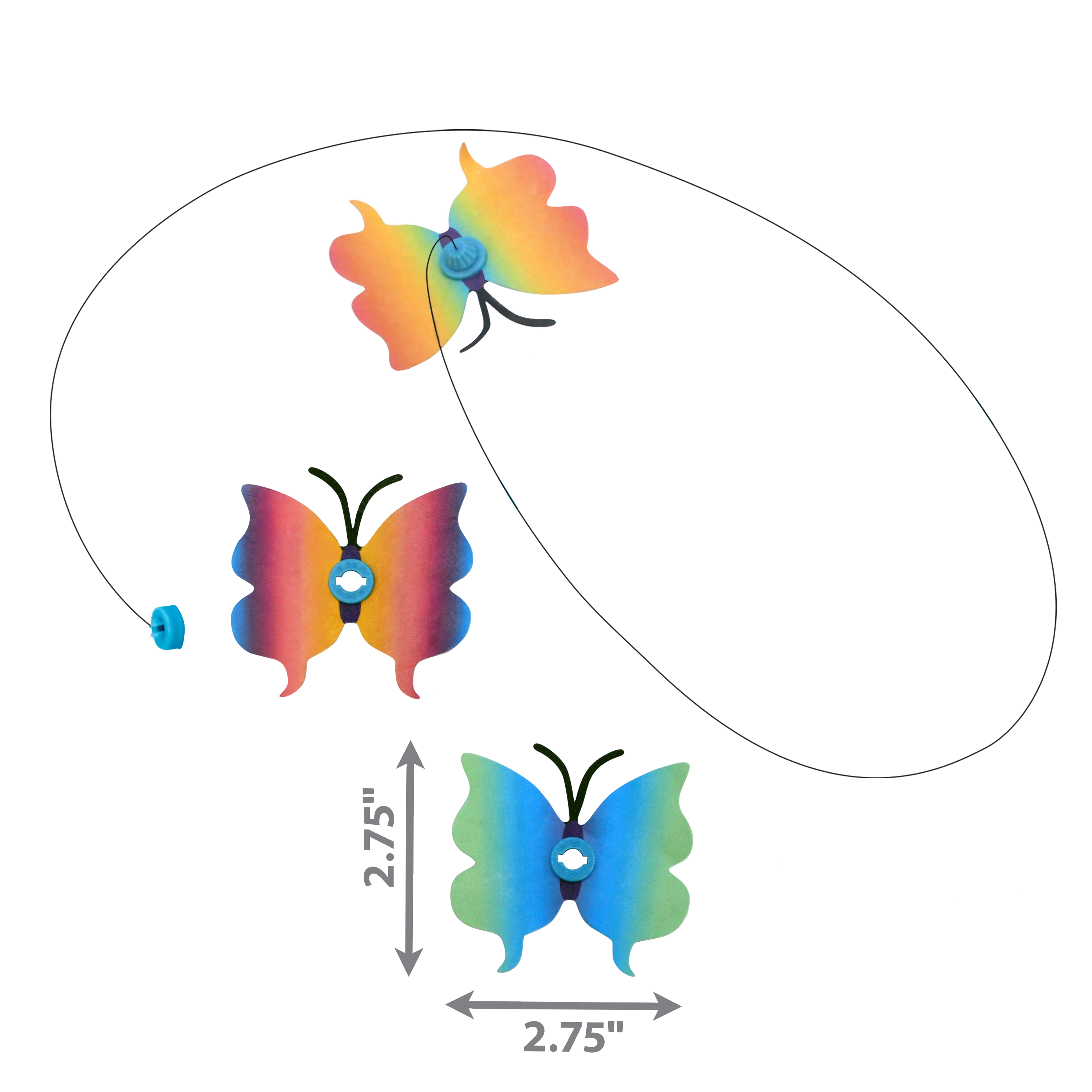KONG Teaser Purrsuit Butterfly Replacement Pack - Image 2