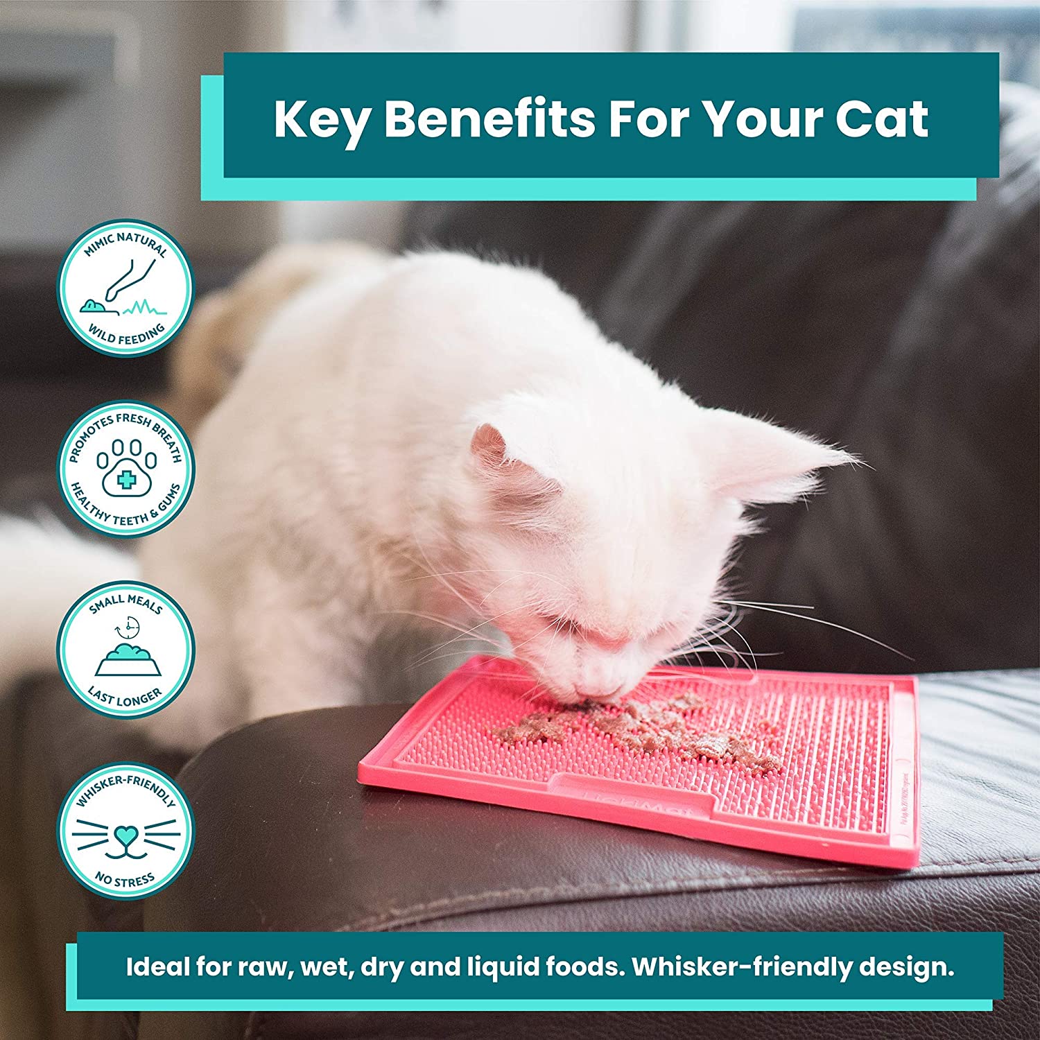 LickiMat Soother for Cats Pink - Image 3
