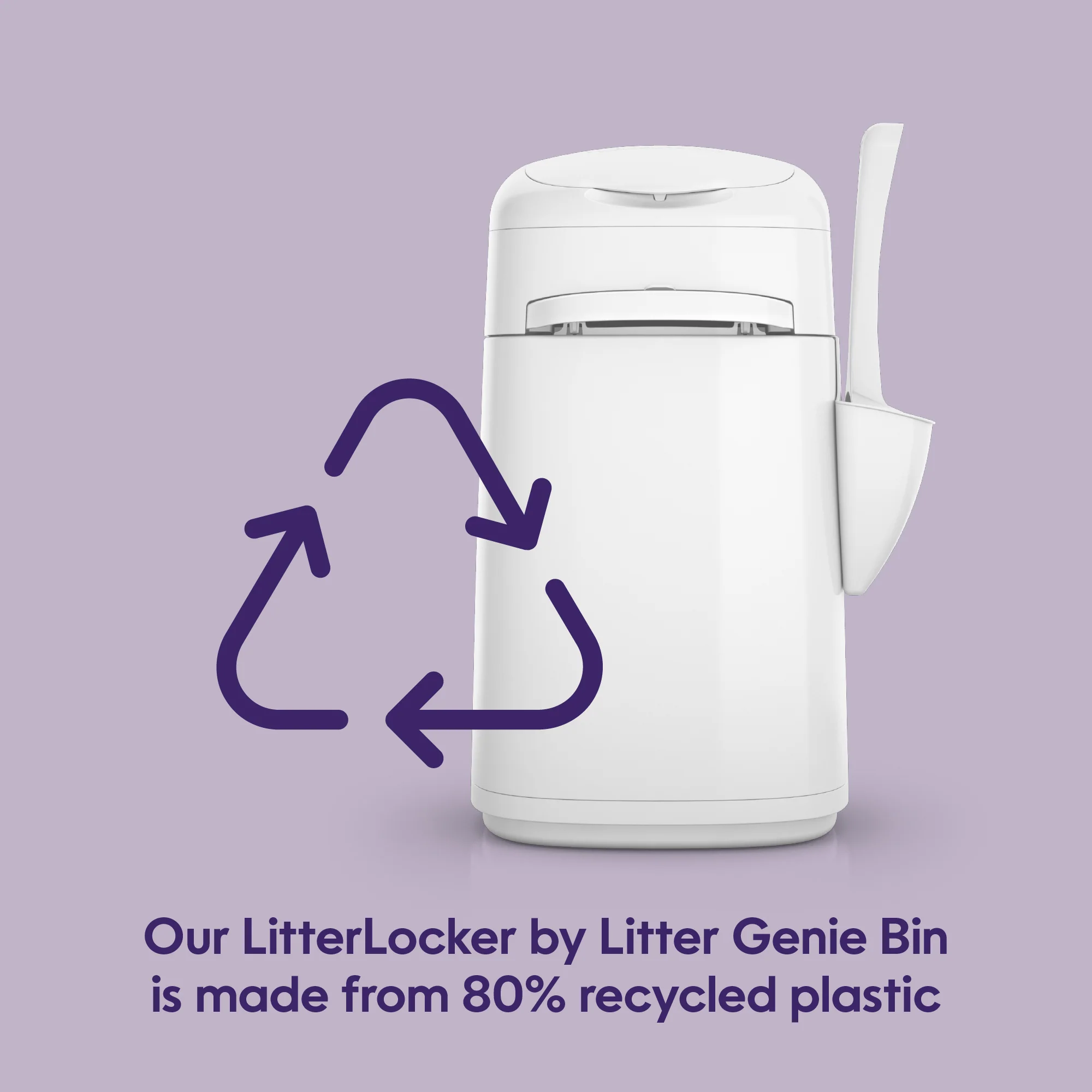 Litter Locker By Litter Genie Original Cat Waste Disposal Bin With 1 Octagonal Refill - Image 14