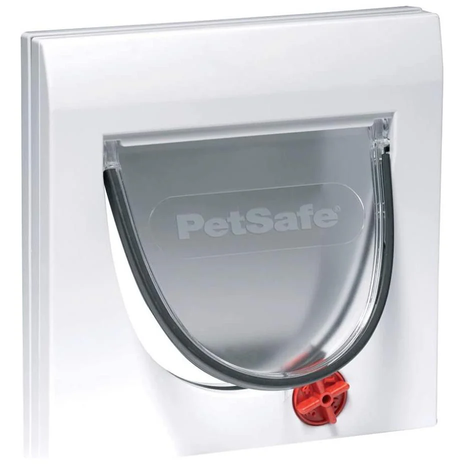 PetSafe Staywell Manual 4 Way Locking Classic Cat Flap (White, Tunnel included)