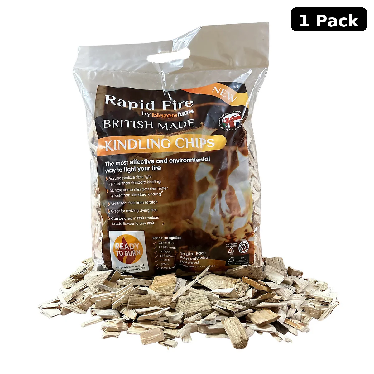 Rapifire Fast Flame Kindling 10L & Blazers Fuel Logs (5 Pack) - Image 3
