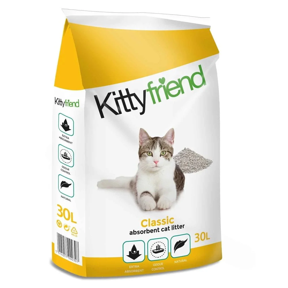 Sanicat "Kitty Friend" Classic Absorbent Cat Litter 30L