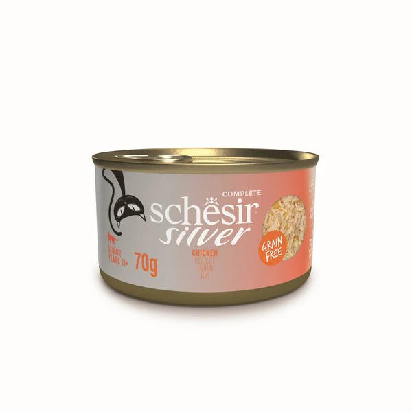 Schesir Silver Wholefood Older Cat Chicken 70g 12 Pack