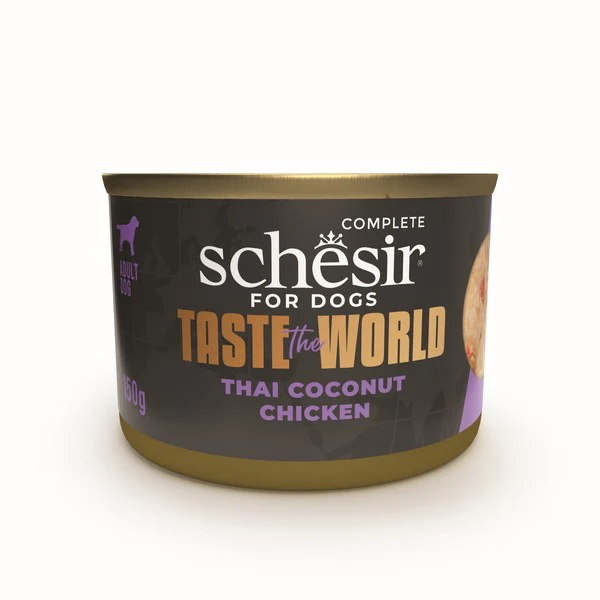Schesir Taste The World Adult Dog Chicken Thai Coconut 150g 8 Pack