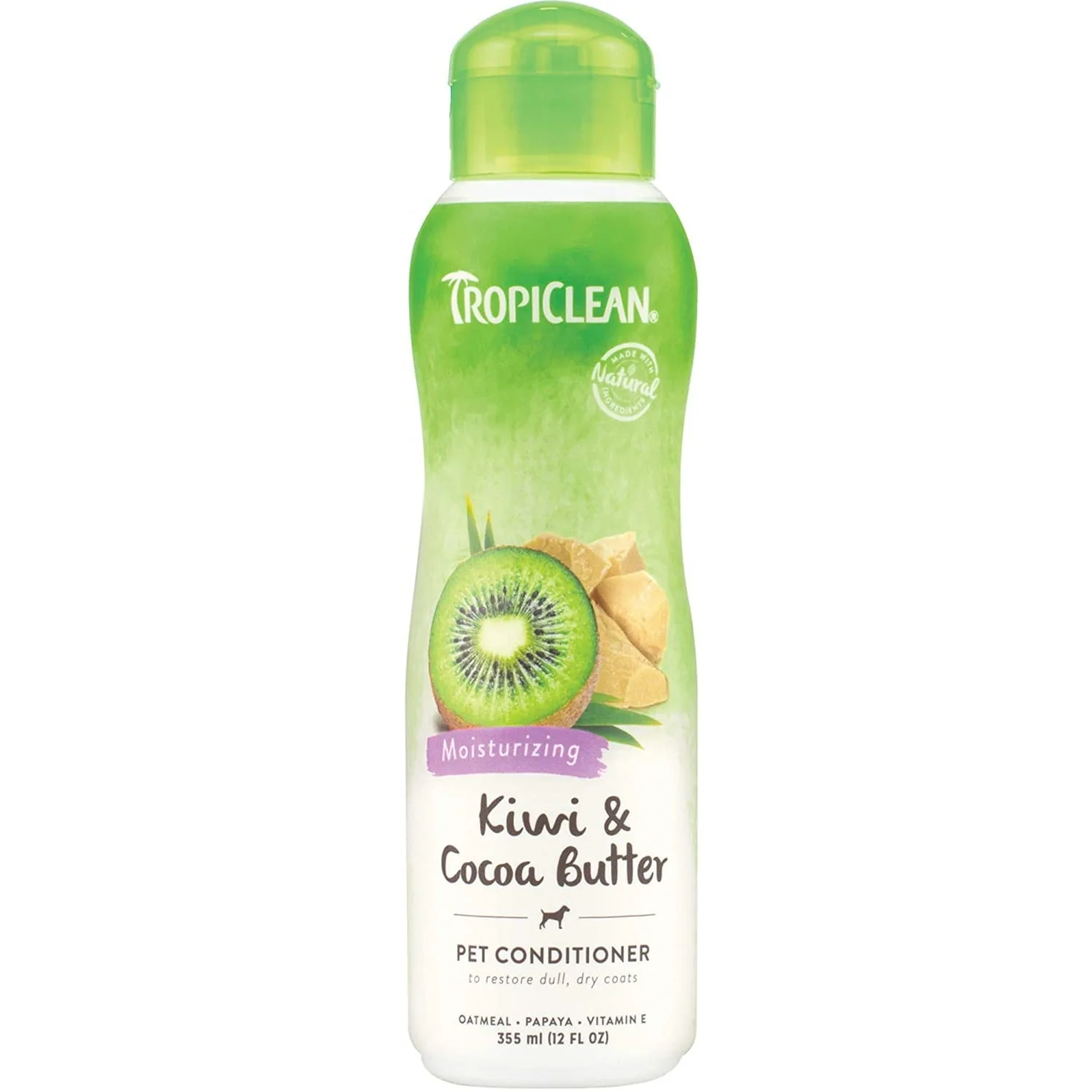 TropiClean Moisturising Kiwi & Cocoa Butter Pet Conditioner 355ml