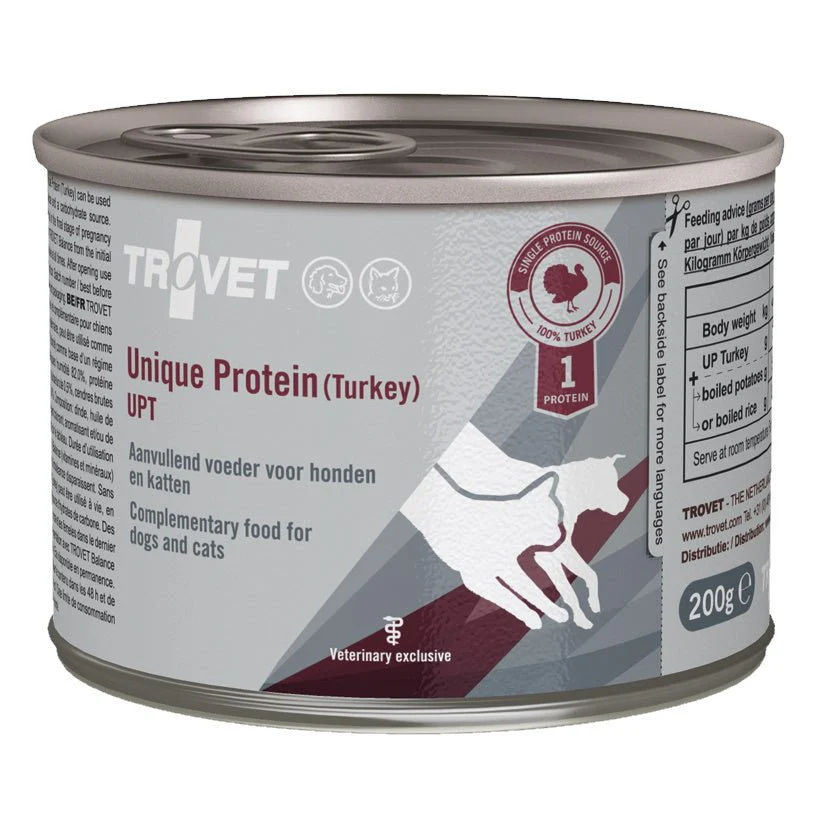 Trovet Canine/Feline Unique Protein Turkey Cans (UPT) - 6 x 200g