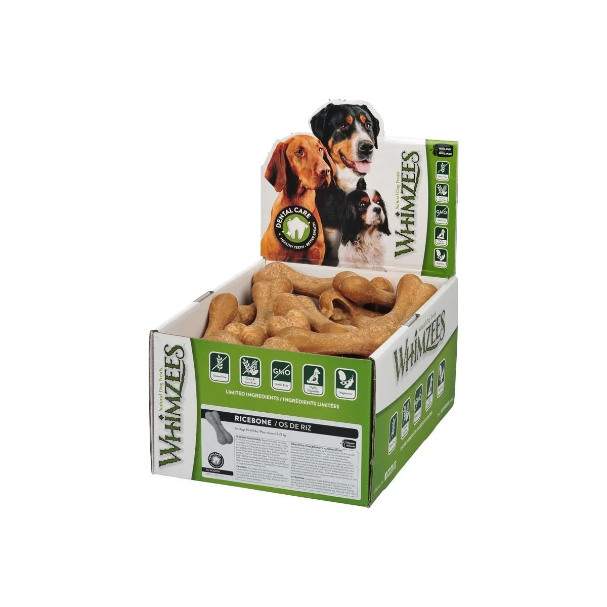 Whimzees Rice Bone Case 50 Pack Medium