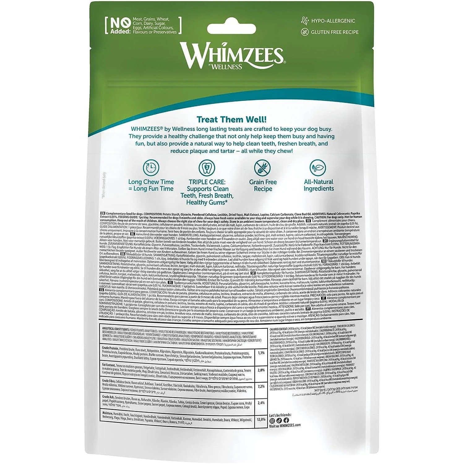 Whimzees Veggie Sausage 28 Pk Small Dog Chew - Image 2